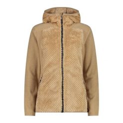 Bluza damska turystyczna CMP 34P3076. Brązowe bluzy damskie CMP, na zimę, l, bez wzorów, z dzianiny, z kapturem. Za 305.30 zł.