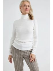 Josephine & Co Golf "Saar" w kolorze białym rozmiar: L. Białe golfy damskie Josephine & Co, l, bez wzorów, prążkowane, bez ramiączek. Za 146.45 zł.