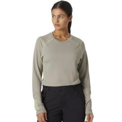 Koszulka termoaktywna z długim rękawem damska Helly Hansen Lifa Active Crew. Brązowe koszulki damskie Helly Hansen, l, bez wzorów, bez kołnierzyka, bez ramiączek. Za 152.99 zł.