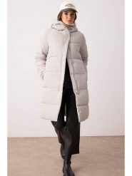 Trendyol Dwustronny płaszcz zimowy w kolorze beżowo-białym rozmiar: S. Białe płaszcze damskie Trendyol, na zimę, s, bez wzorów, z puchu, bez kaptura. Za 52.99 zł.