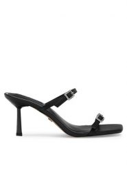 Nine West Klapki ZL23005-1CC Czarny. Czarne klapki damskie Nine West, bez wzorów, ze skóry, bez obcasa, bez zapięcia. Za 143.99 zł.