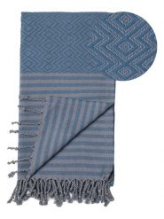 Samimi Chusta hammam "Sahara" w kolorze morsko-szarym - 180 x 100 cm rozmiar: onesize. Niebieskie chusty damskie Samimi, bez wzorów, z bawełny. Za 69.99 zł.