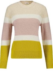 EDITION Sweter w kolorze kremowo-jasnoróżowo-żółtym rozmiar: 42. Brązowe swetry klasyczne damskie EDITION, z bawełny, bez kołnierzyka. Za 144.92 zł.