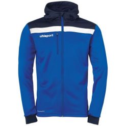 Kurtka Uhlsport Offense 23. Niebieskie kurtki damskie Uhlsport, bez wzorów, z polaru, z kapturem. W wyprzedaży za 185.00 zł.