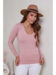 Soft Cashmere Sweter w kolorze jasnoróżowym rozmiar: 38/40. Różowe swetry klasyczne damskie Soft Cashmere, z kaszmiru, bez kołnierzyka. Za 79.03 zł.