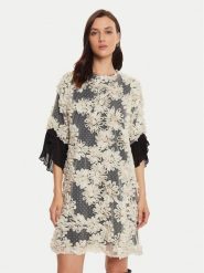 Bruuns Bazaar Sukienka koktajlowa Adali BBW4054 Écru Regular Fit. Sukienki damskie Bruuns Bazaar, bez wzorów, z syntetyku, wizytowe, bez ramiączek. Za 669.99 zł.