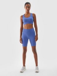 4F Legginsy kolarki treningowe damskie - granatowe M/L. Niebieskie legginsy sportowe damskie 4F, l, bez wzorów, z dzianiny, z podwyższonym stanem, na fitness i siłownię. W wyprzedaży za 69.99 zł.