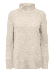 ONLY Sweter w kolorze kremowym rozmiar: XS. Brązowe swetry klasyczne damskie Only, xs, bez kołnierzyka. Za 79.03 zł.