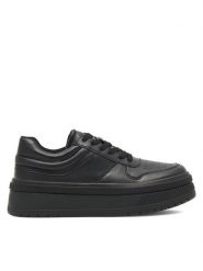 DeeZee Sneakersy WS100004-03 Czarny. Czarne obuwie sportowe damskie DeeZee, ze skóry, bez zapięcia. Za 109.99 zł.