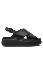 Geox Sandały D Spherica Ec4.1 S D45D4A 00085 C9999 Czarny. Czarne sandały damskie Geox, bez wzorów, ze skóry, bez obcasa, na płaskiej podeszwie, bez zapięcia. Za 309.99 zł.