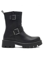 Jenny Fairy Botki HONORINE WS6109-03 Czarny. Czarne botki damskie Jenny Fairy, z syntetyku, bez obcasa, na płaskiej podeszwie, bez zapięcia. Za 84.99 zł.