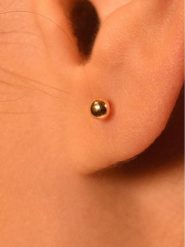 DIAMANTA Złote kolczyki-wkrętki "Demi Boule" rozmiar: onesize. Żółte kolczyki damskie DIAMANTA, złote. Za 339.99 zł.