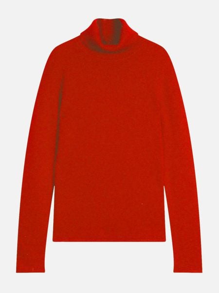 Just Cashmere Kaszmirowy golf "June" w kolorze czerwonym rozmiar: S. Czerwone golfy damskie Just Cashmere, s, bez wzorów, z kaszmiru, bez ramiączek. Za 521.99 zł.