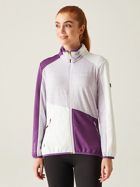 Regatta Kurtka funkcyjna "Yare IX" w kolorze biało-fioletowym rozmiar: 38. Białe kurtki sportowe damskie Regatta, bez wzorów, z materiału, bez kaptura. Za 87.40 zł.