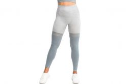 Leginsy fitness damskie Leggins Stripes. Szare legginsy sportowe damskie Gym Hero, xs, bez wzorów, z elastanu, na fitness i siłownię. Za 109.72 zł.