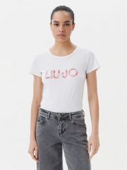 Liu Jo Beachwear T-Shirt VA5154 JS003 Biały Regular Fit. Białe t-shirty damskie Liu Jo Beachwear, l, bez wzorów, z bawełny, bez kołnierzyka. Za 149.99 zł.