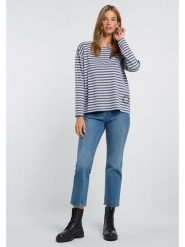 ELBSAND Koszulka "Tooske" w kolorze błękitno-szarym rozmiar: L. Niebieskie bluzki damskie ELBSAND, l, bez wzorów, bez kołnierzyka, bez ramiączek. Za 150.02 zł.