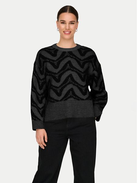 ONLY Sweter Jane 15332157 Szary Regular Fit. Szare swetry klasyczne damskie Only, m, z syntetyku, bez kołnierzyka. Za 99.99 zł.