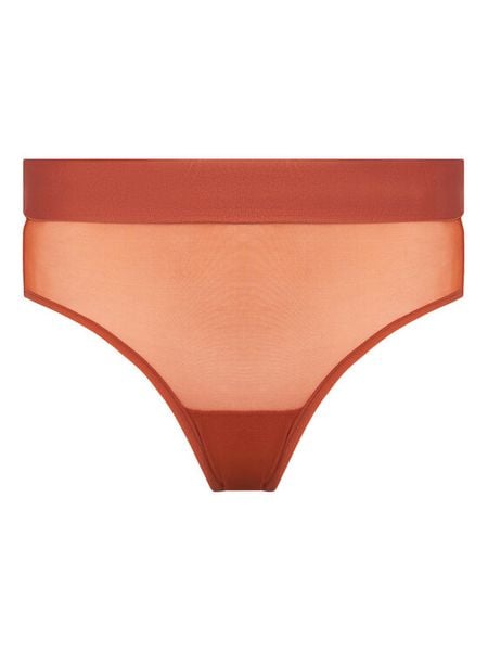 DKNY Bokserki DK8195 Brązowy. Brązowe bokserki damskie DKNY, bez wzorów, z syntetyku. Za 59.99 zł.