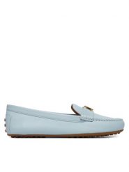LAUREN RALPH LAUREN Mokasyny 802852847029 Niebieski jasny. Niebieskie mokasyny damskie Lauren Ralph Lauren, ze skóry, bez obcasa. Za 649.99 zł.