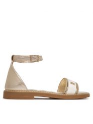 Tommy Hilfiger Sandały T4A2-34431-0517 S Złoty. Żółte sandały dziewczęce Tommy Hilfiger, ze skóry, bez obcasa, bez zapięcia. Za 519.99 zł.