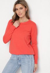 Pomarańczowy Sweter z Kaszmirem i Ściągaczami Sanaliene. Brązowe swetry klasyczne damskie Born2be, z jeansu, bez kołnierzyka. Za 69.99 zł.