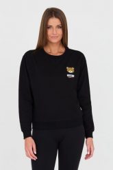 MOSCHINO Czarna bluza z misiem. Czarne bluzy damskie MOSCHINO, s, bez wzorów, bez kaptura. W wyprzedaży za 799.99 zł.