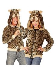 Carnival Party Kurtka kostiumowa "Leopard" w kolorze brązowo-beżowym rozmiar: S/M. Brązowe kurtki damskie Carnival Party, m, bez wzorów, bez kaptura. Za 69.99 zł.