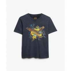 Koszulka damska z luźnym krojem i wzorem Superdry Biker Rock. Czarne koszulki sportowe damskie Superdry, bez wzorów, bez ramiączek. Za 144.75 zł.