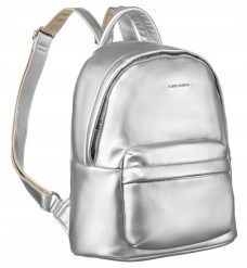 Plecak damski David Jones 6721-2 srebrny. Szare plecaki David Jones, bez wzorów, z materiału. Za 118.99 zł.