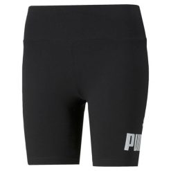 Damskie krótkie legginsy Essentials Logo PUMA Black. Czarne legginsy damskie Puma, m, bez wzorów, z gumy. Za 135.73 zł.