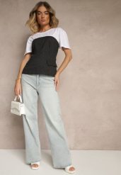 Jasnoniebieskie Jeansy High Waist z Szeroką Nogawką Jenaliria. Niebieskie jeansy damskie Renee, bez wzorów, z jeansu. Za 119.99 zł.
