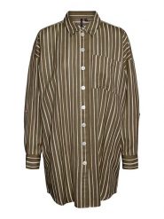 Vero Moda Koszula "Ilisa" w kolorze oliwkowo-białym rozmiar: L. Białe koszule damskie Vero Moda, l, bez wzorów, bez kołnierzyka, bez ramiączek. Za 66.00 zł.