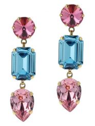 Otazu Pozłacane kolczyki-wkrętki z kryształami Swarovski rozmiar: onesize. Niebieskie kolczyki damskie Otazu, z kryształem, pozłacane. Za 304.99 zł.