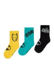 Batman Skarpety długie CEO-ACCCS-SS26-229WBBAT(3-PACK) Kolorowy. Skarpetki chłopięce batman, bez wzorów, z bawełny. Za 29.99 zł.