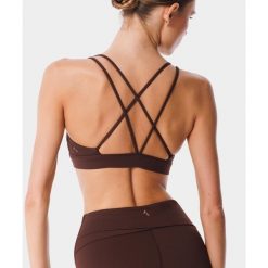 Stanik sportowy crossback dla kobiet Carpatree Balletcore. Brązowe biustonosze sportowe damskie Carpatree, bez wzorów. Za 139.99 zł.