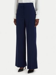 HUGO Spodnie materiałowe Himia-1 50566604 Granatowy Wide Leg. Niebieskie spodnie materiałowe damskie Hugo, bez wzorów, z materiału. Za 639.99 zł.