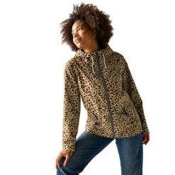 Damska Kurtka Bayletta Leopard Print Waterproof Jacket. Czarne kurtki damskie Regatta, m, z aplikacjami, z dżerseju, z kapturem. Za 273.99 zł.