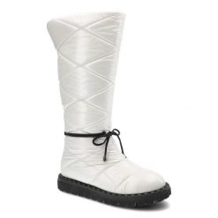 Białe Kozaki Artiker Ocieplane Buty Damskie. Białe kozaki damskie Artiker, na zimę, z futra, bez obcasa, na obcasie, bez zapięcia. Za 299.00 zł.