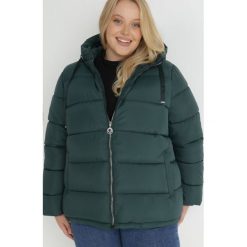 Ciemnozielona Kurtka z Kapturem Pikowana Bauwens. Zielone kurtki damskie Born2be, na zimę, plus size, bez wzorów, z jeansu, z kapturem. Za 99.99 zł.