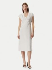 Calvin Klein Sukienka codzienna LV044F016G Beżowy jasny Regular Fit. Brązowe sukienki damskie Calvin Klein, bez wzorów, z lyocellu, bez ramiączek. Za 849.99 zł.