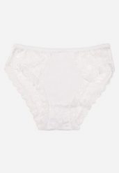 Białe Majtki Figi z Koronką z Elastycznej Bawełny Blomika. Białe figi Born2be, bez wzorów, z bawełny. Za 2.99 zł.