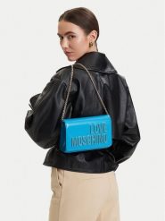 LOVE MOSCHINO Torebka JC4251PP0OKE170A Niebieski. Niebieskie torebki wieczorowe damskie Love Moschino, bez wzorów, ze skóry, bez dodatków. Za 647.99 zł.
