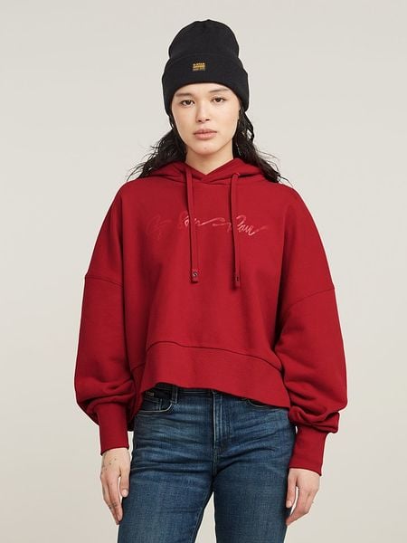 G-Star Bluza w kolorze czerwonym rozmiar: XL. Czerwone bluzy damskie G-Star, xl, bez wzorów, z bawełny, z kapturem. Za 215.71 zł.