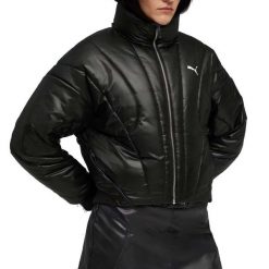 Kurtka PUMA YELLOW DARE TO PUFFER JACKET Czarny. Czarne kurtki damskie Puma, bez wzorów, z tkaniny, bez kaptura. Za 573.81 zł.