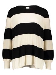 ONLY Sweter w kolorze czarno-kremowym rozmiar: L-50/52. Brązowe swetry klasyczne damskie Only, l, bez kołnierzyka. Za 86.99 zł.