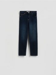 Jeansy straight - granatowy. Niebieskie jeansy damskie Reserved. Za 129.99 zł.