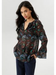 Aniston Bluzka w kolorze czarnym rozmiar: 38. Czarne bluzki damskie Aniston, bez wzorów, bez kołnierzyka, bez ramiączek. Za 82.99 zł.