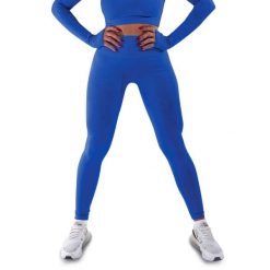 Techniczne legginsy z efektem push-up i idealną sylwetką. Niebieskie legginsy damskie R-EVENGE, m, bez wzorów, z elastanu. Za 195.88 zł.