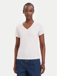 HUGO T-Shirt Classic 50513667 Różowy jasny Slim Fit. Czerwone t-shirty damskie Hugo, xl, bez wzorów, z bawełny, bez kołnierzyka. Za 199.99 zł.